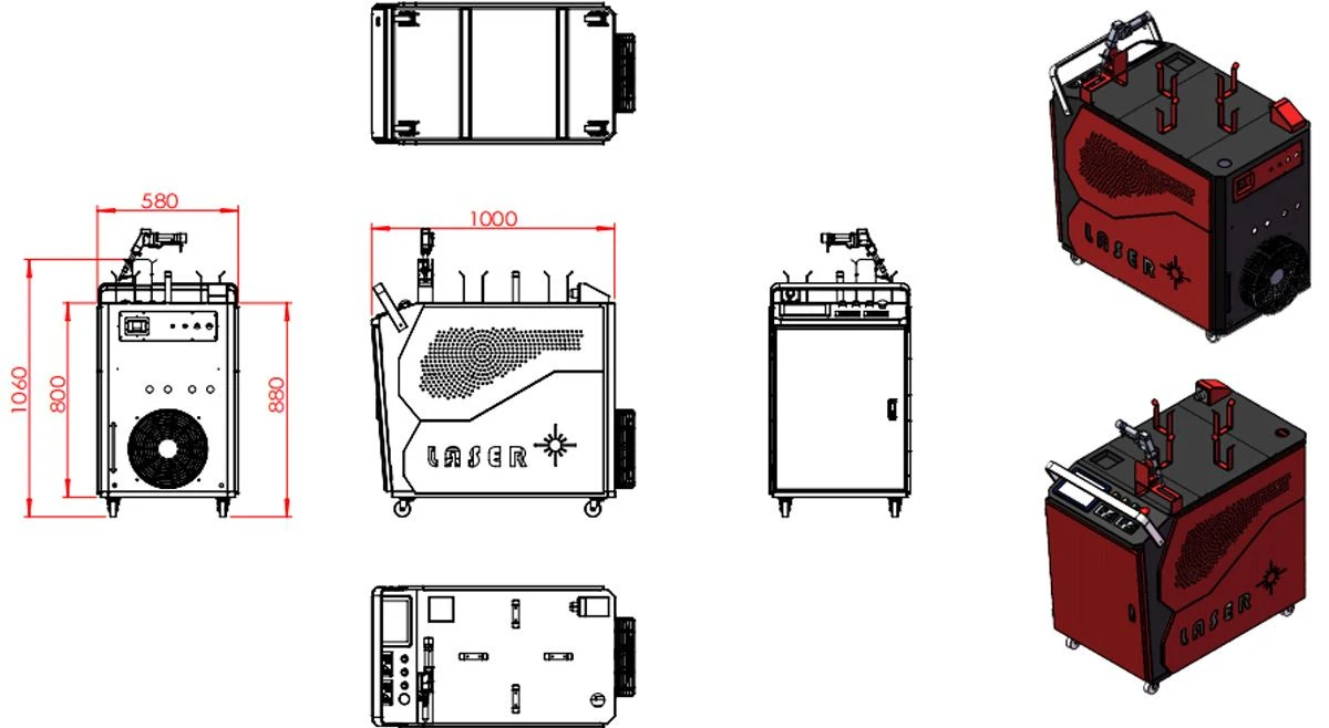 sketch of MINI Fiber Laser Welder