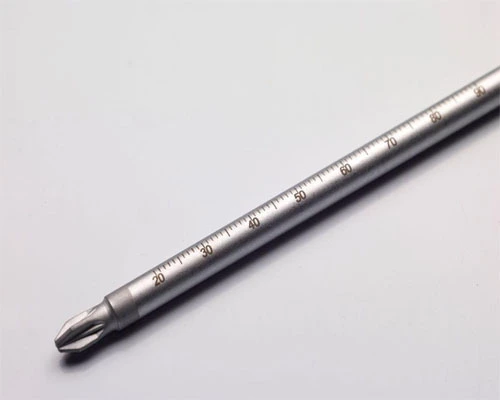 Laser marking numbers on medical tool Laser marking numbers on medical tool