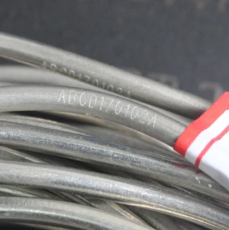 Laser engraving of iron wire